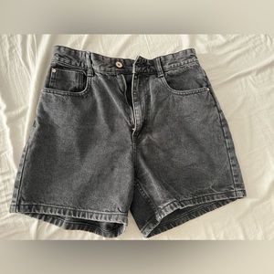 Zara size high rise shorts faded black.